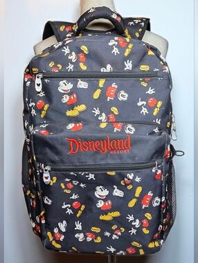 Disneyland Resort Black Mickey Pattern Backpack